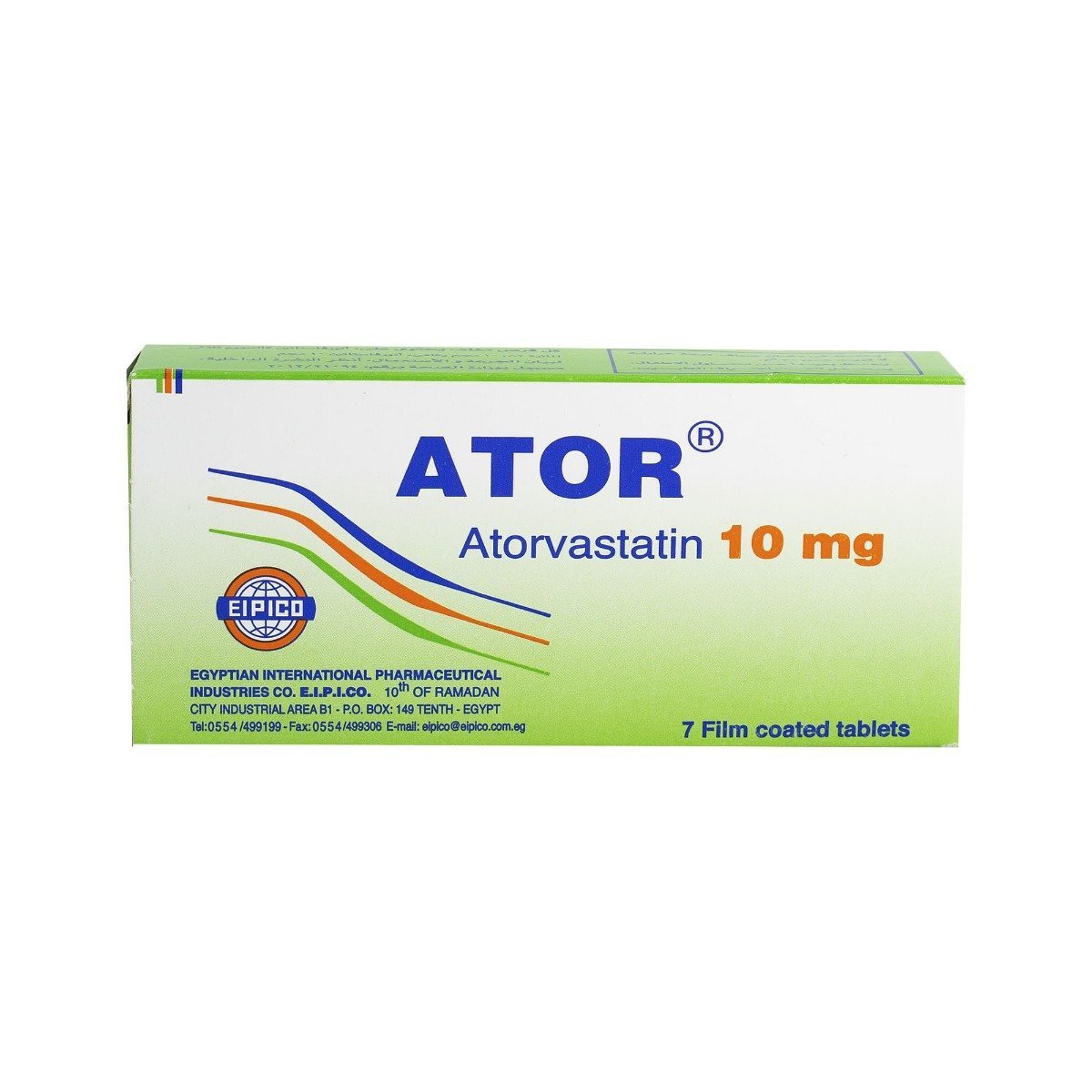 ATOR 10 MG 7 TAB NEW