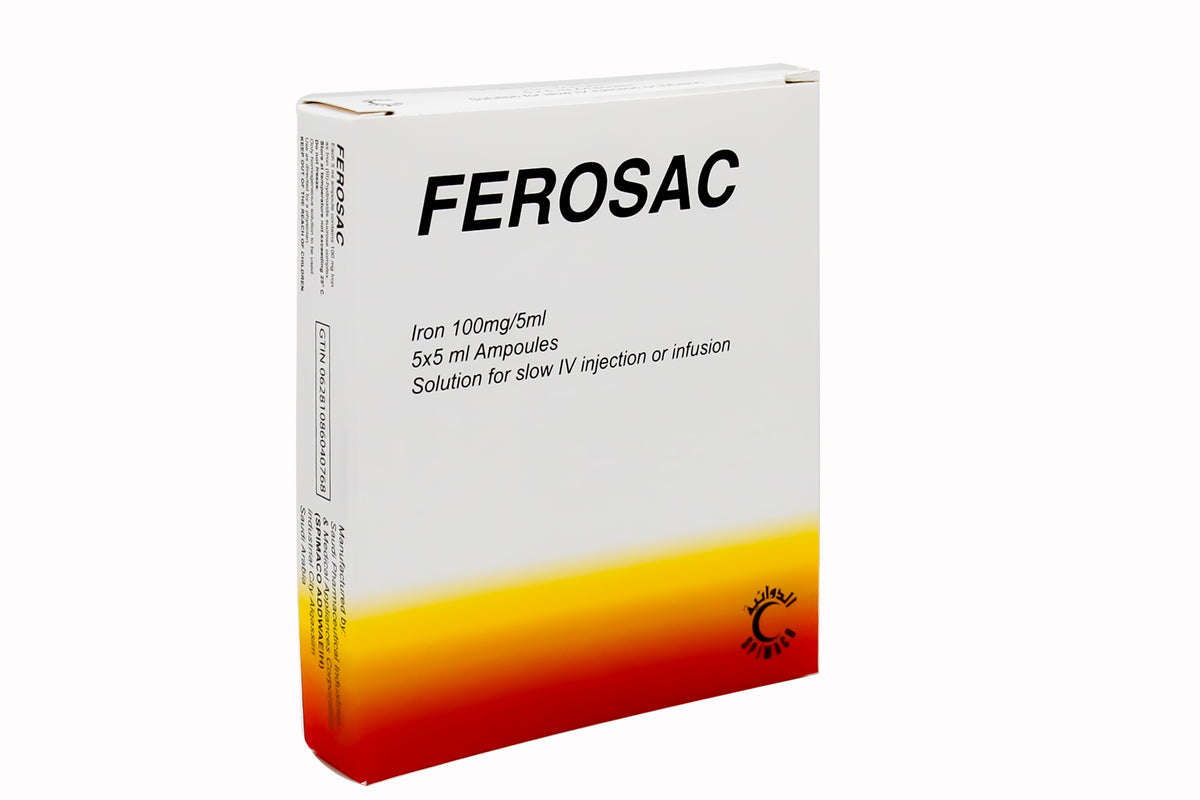 FEROSAC 100 MG 5 AMP