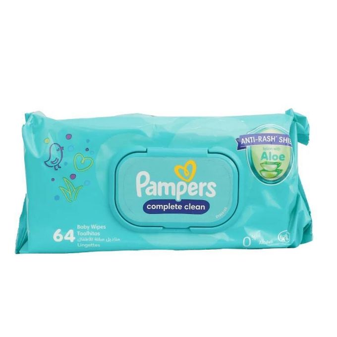 PAMPERS fresh 64 wipes بغطاء