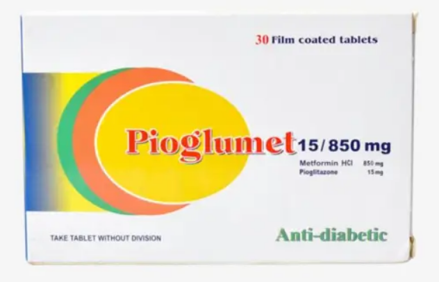 PIOGLUMET 15/850 MG 30 TAB