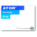 ATOR 40 MG 10 TAB NEW