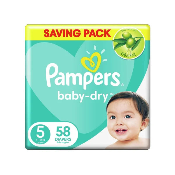 PAMPERS JUNIOR (5)11-25 KG 58 PCE