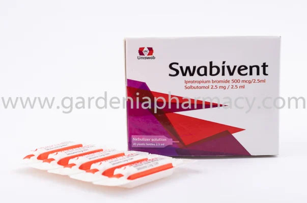 SWABIVENT NEBULIZER 20PLASTIC BOTTLES 2.5ML