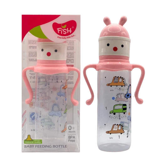 FISH BOTTLE 120ML WITH COVER SILICON  NO.B-8878