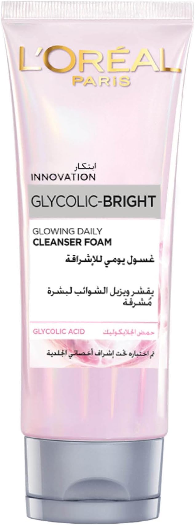 loreal glycolic bright foam 100ml